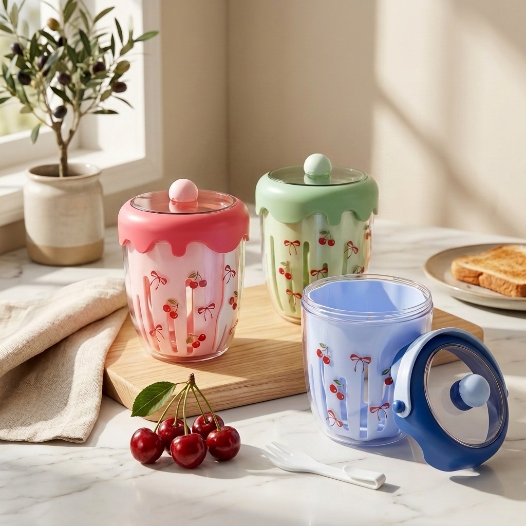 Baby Food Yogurt - Портативный пластиковый контейнер для салата и