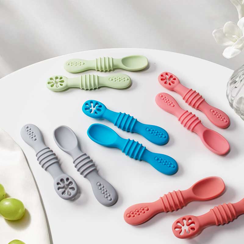 Self Feed Spoon - 2 шт., детская силиконовая липкая ложка,