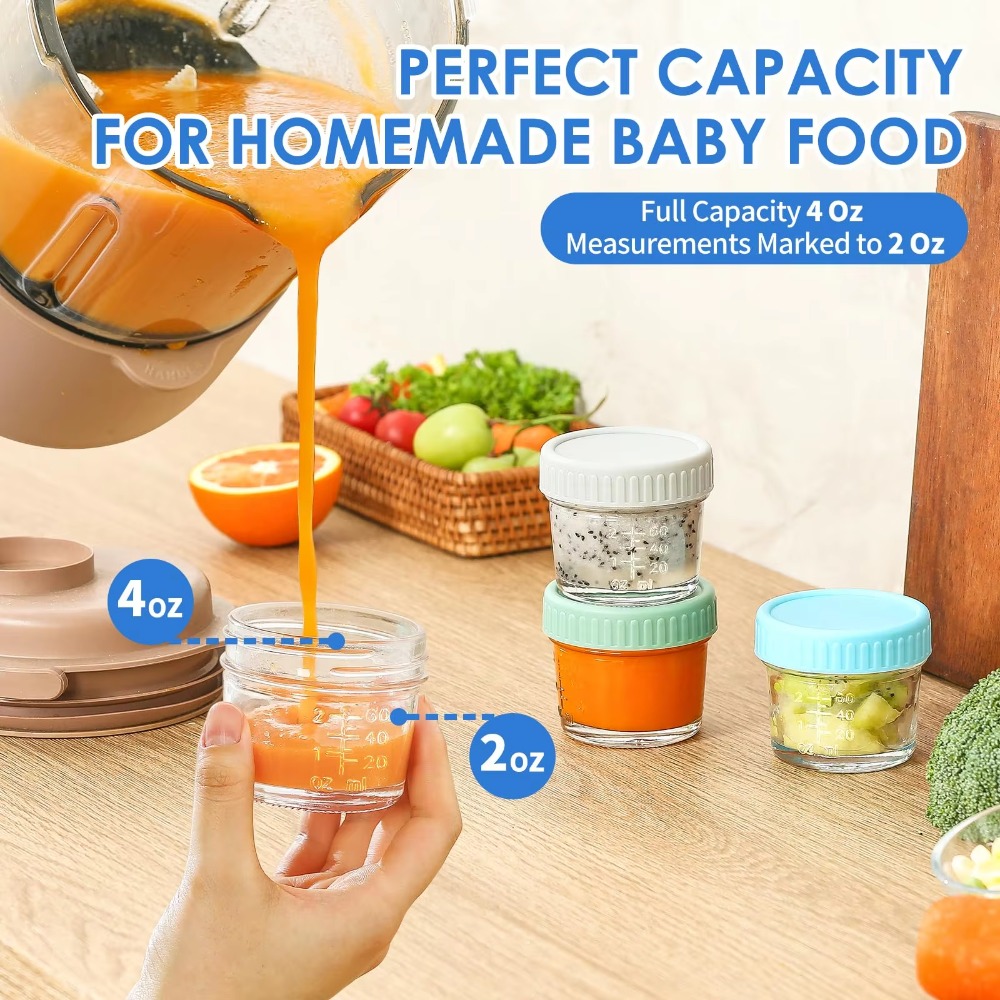 Набор из 6 многофункциональных – обзор и цена Baby Food Glass Jars