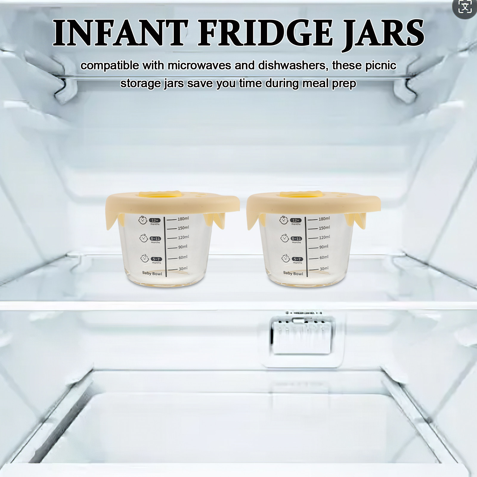 Набор из 2 стеклянных контейне – обзор и цена Baby Food Glass Jars
